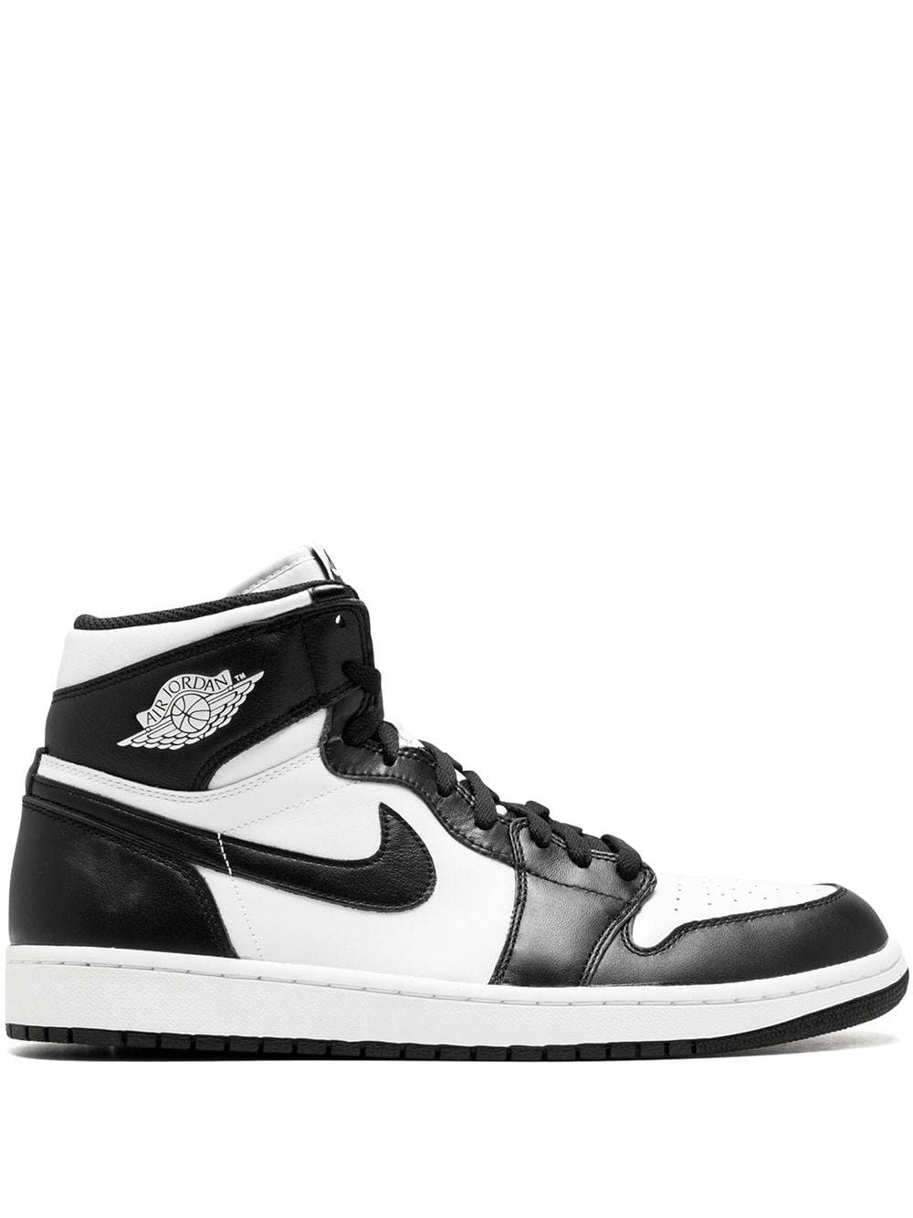 Nikee Jordan Retro 1 High Panda Black White Surplus Semi UA Leather Shine