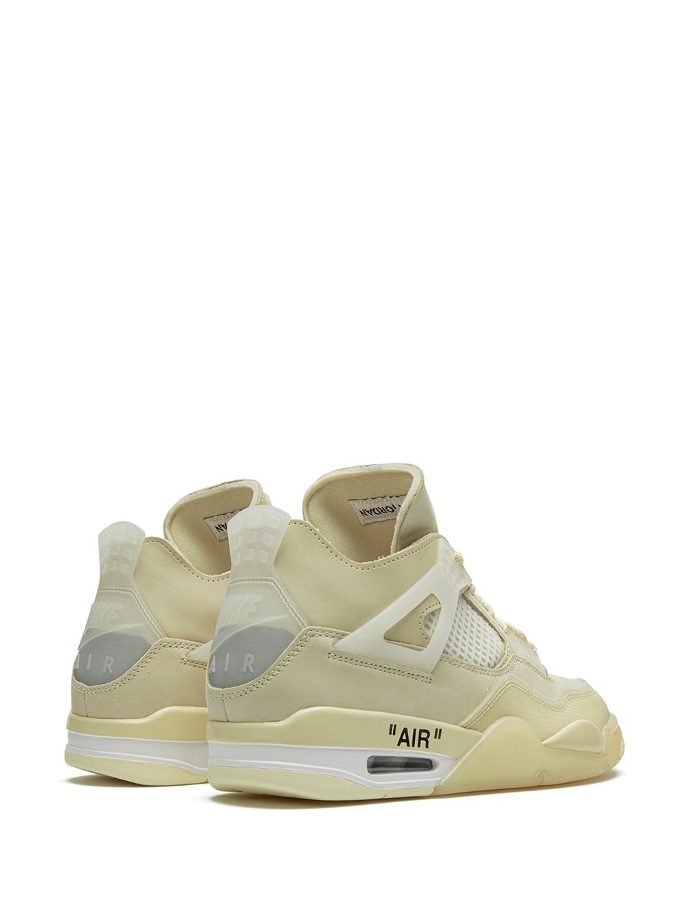 Jordan Retro 4 Offf Whitee SAIL CREAM for her Semi UA