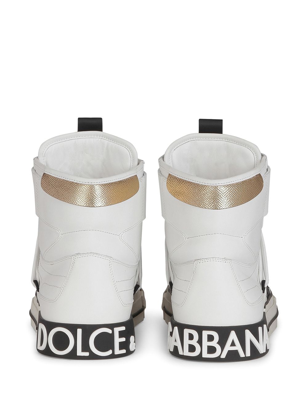 Dolce Gabbana Custom 2 Zer0 Panelled High Top White Black