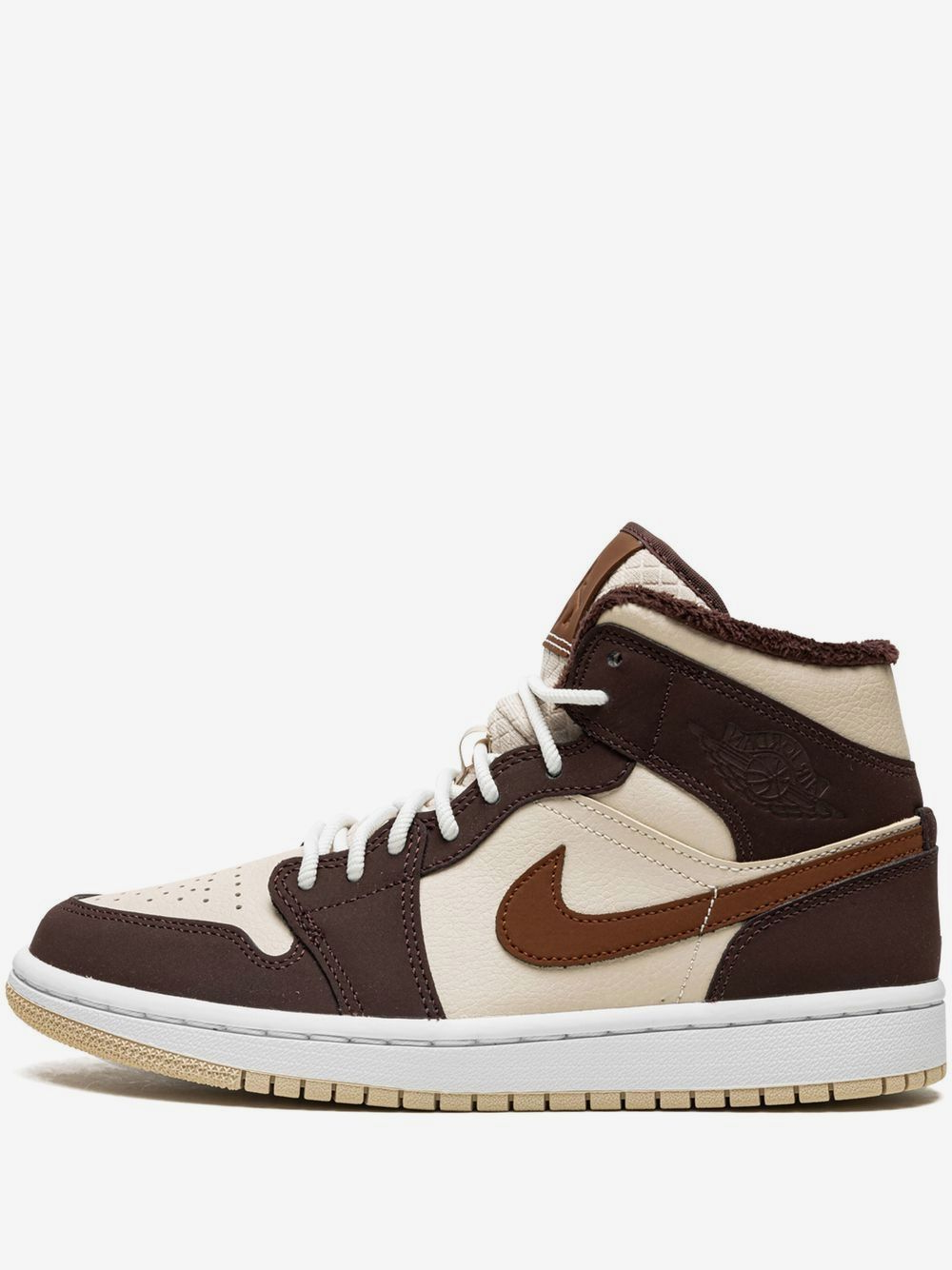 Nikee Air jordan 1 Mid Se Brown Basalt Oatmeal Semi Ua