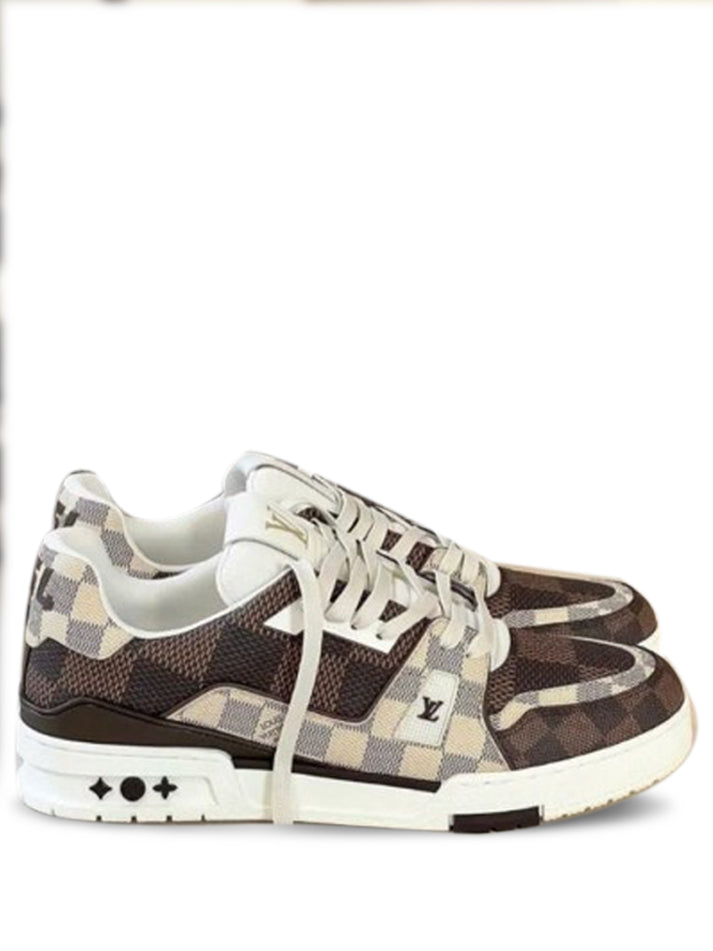 louis vuitton LV BROWN trainer new sneaker leather