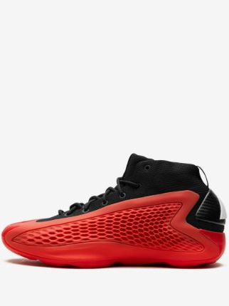 Adidass anthony edwards 1 ascent mid basketball shoes core black-orange 517