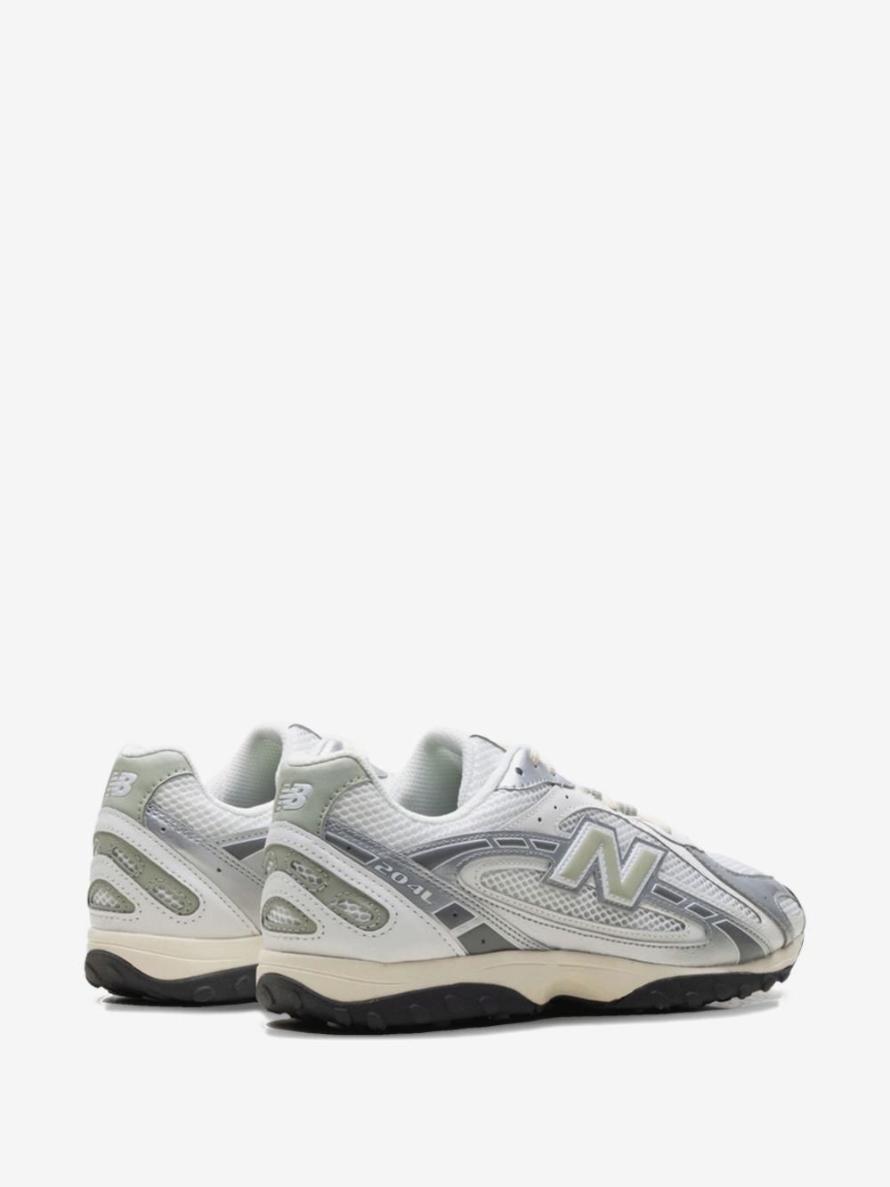 Newbalance 204L silver metallic white and brown