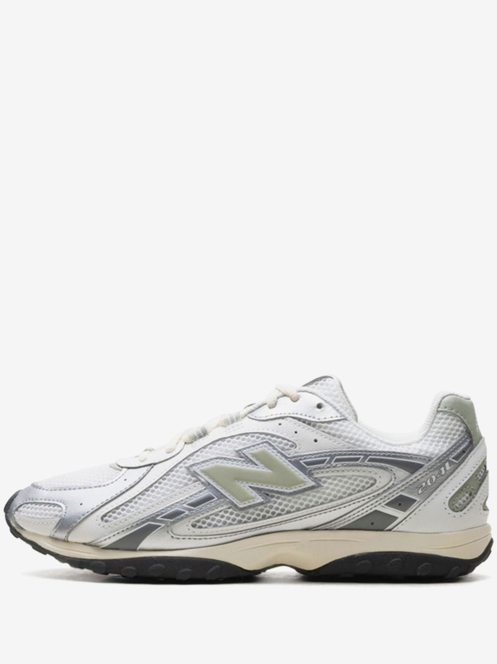 Newbalance 204L silver metallic white and brown