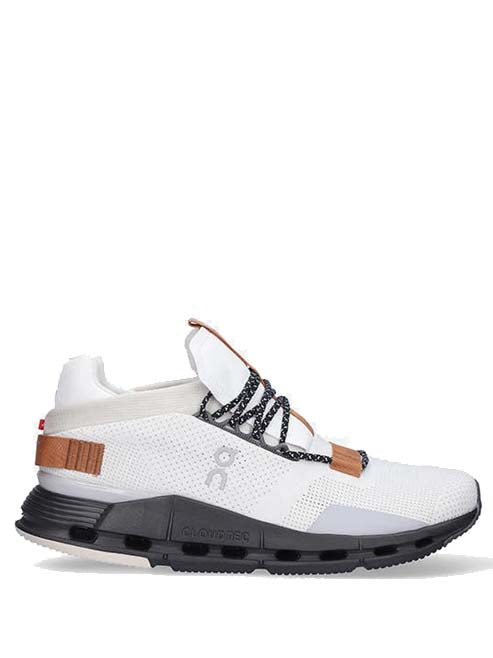 On Clod Nova White Brown Running