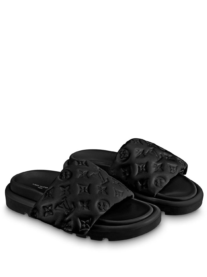 LV Louis Vuitton Waterfront Mule Black