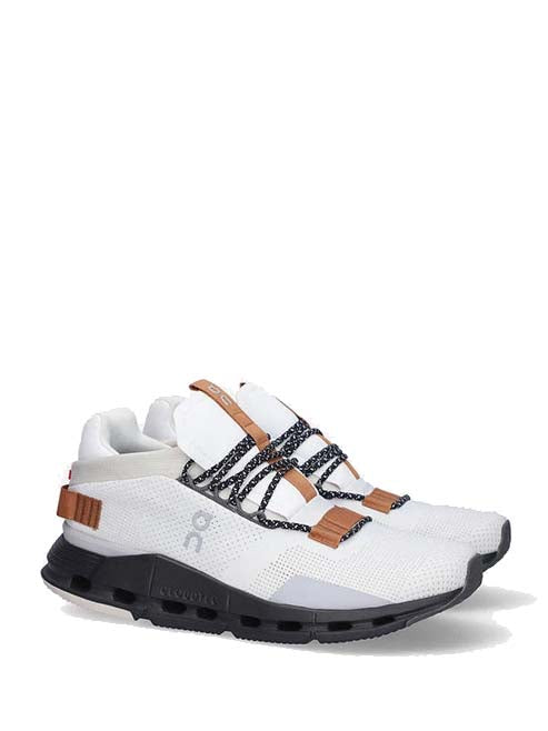 On Clod Nova White Brown Running
