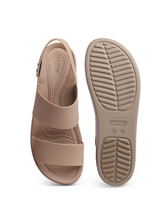 crocss Brooklyn Womens Wedge Sandals pink