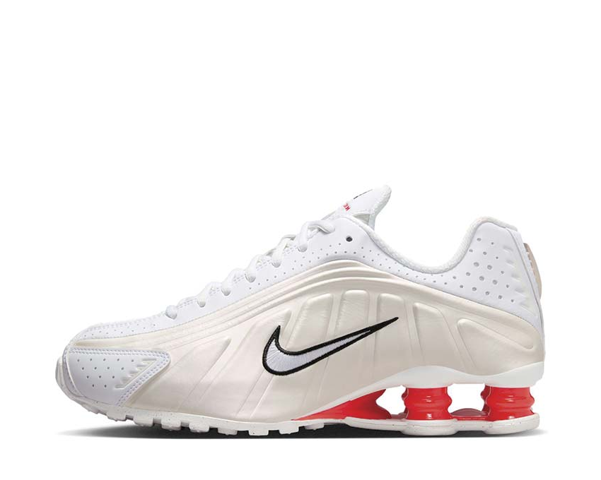 nikee Shox R4 White Red Phantom