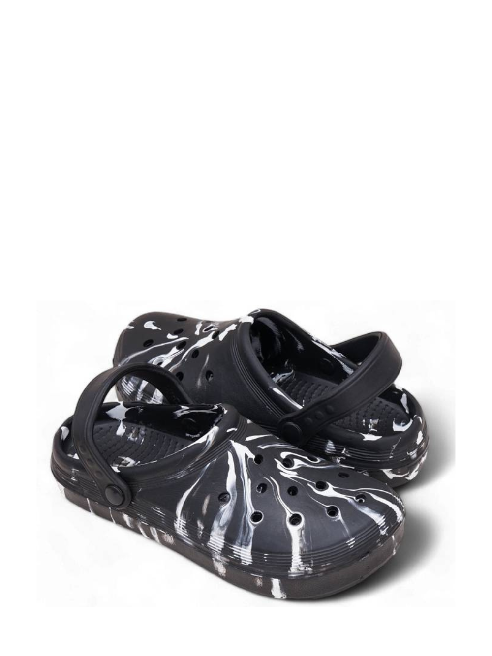 crocsclassic clog marbled black