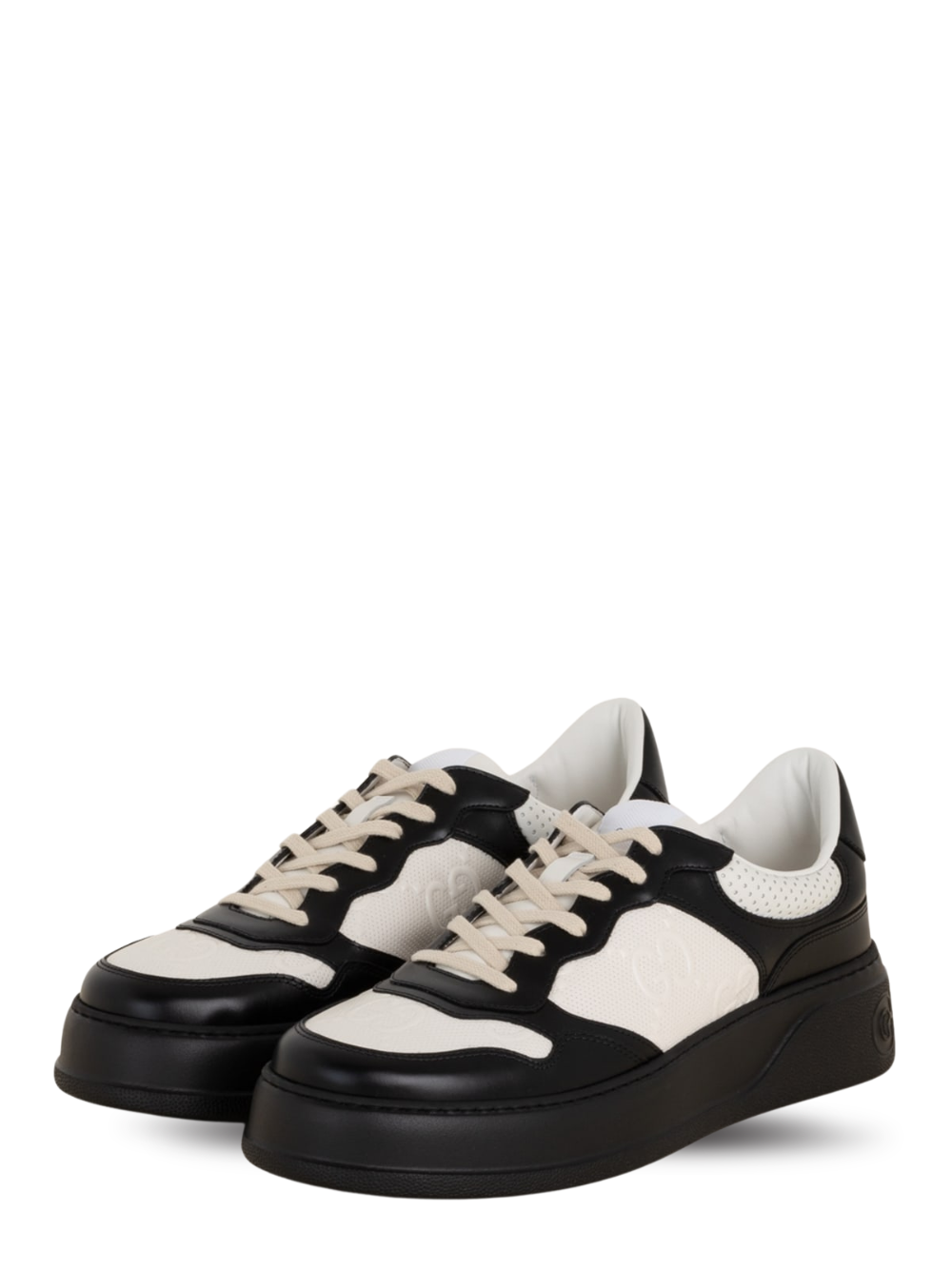 Gucci Embossed GG Logo Black White