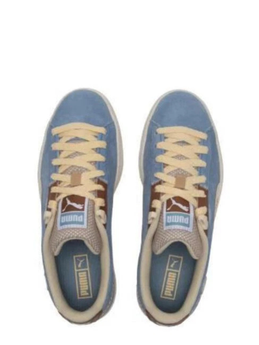 Pumaa suede expedition sneakermen zen blue brown mushroom