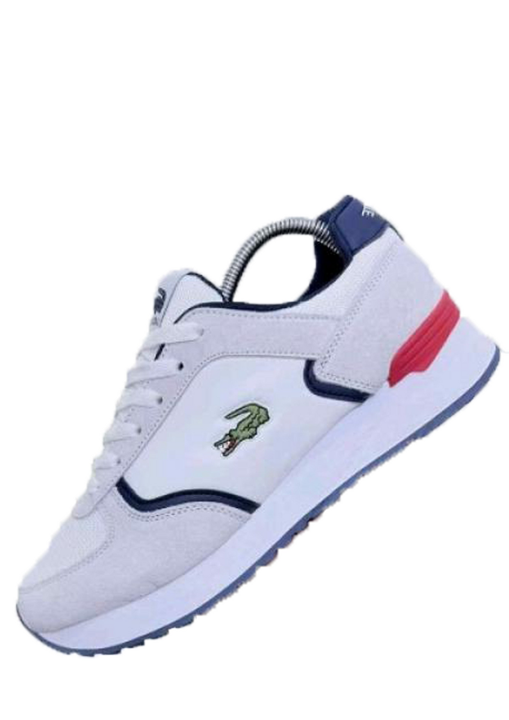 Lacostee Partner Piste White Navy Blue and Red