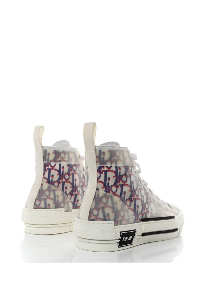 diore b23 oblique high top red blue white for her