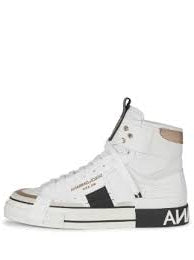 Dolce Gabbana Custom 2 Zer0 Panelled High Top White Black