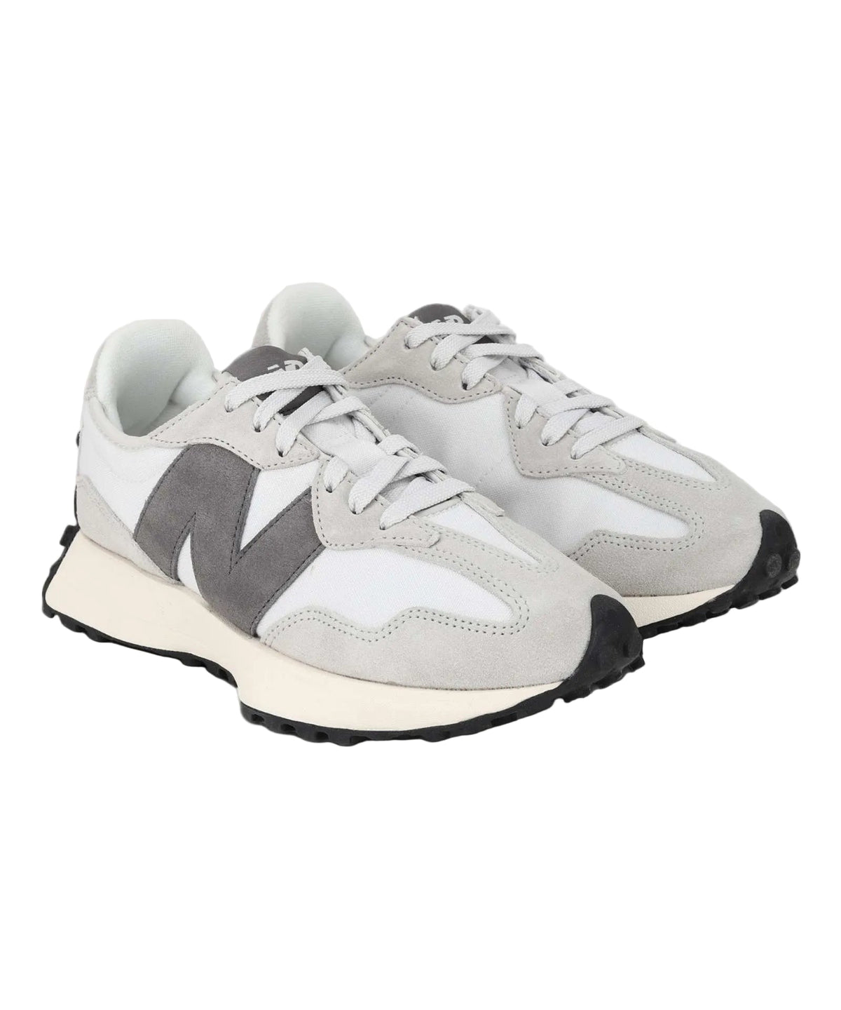 NEWW BALANCE 327 WHITE GREY WITH OG BOX KEYCHAIN