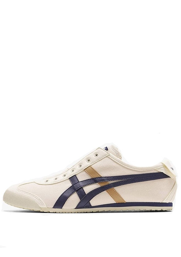Onitsuka Tiger Mexico 66 Slip On Beige Navy Blue 410