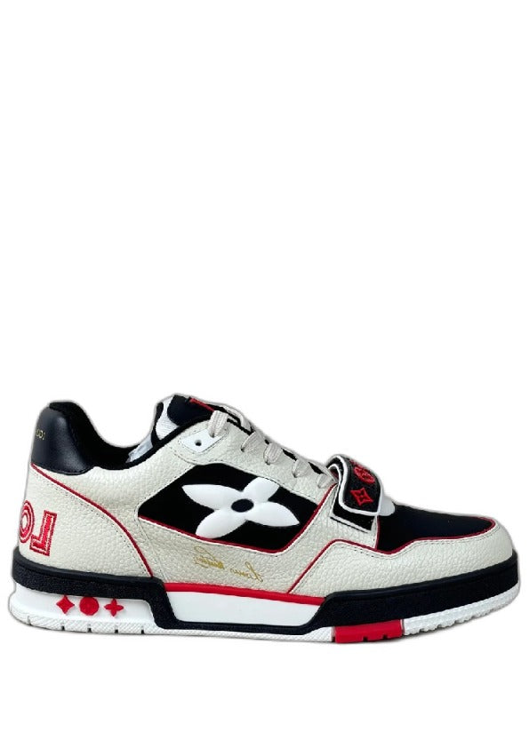 Louiss Vuittionn Trainer Strap Black Red
