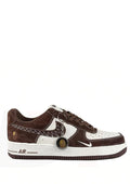 Bape x Nikkee Airforce 1 Beige Brown 1st Leather