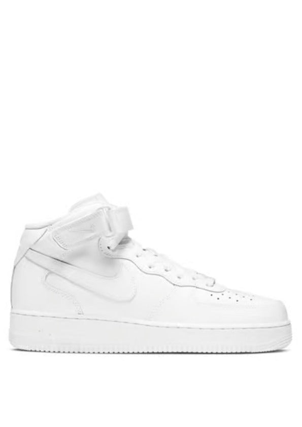 airforce long mid LEATHER WHITE