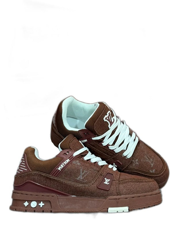 Louis_ Vuitton Trainer Brown Denim With All Accessories 170