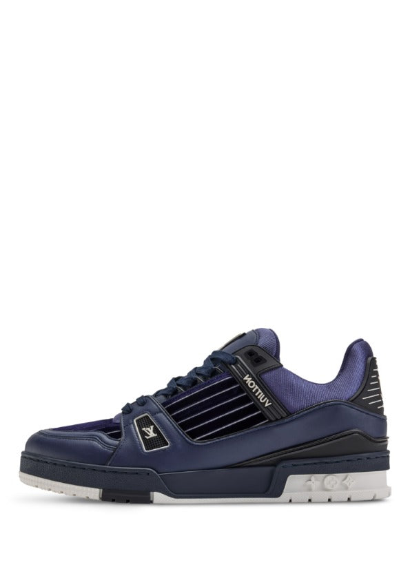Louiss Vuitton LV Trainer Sneakers Marine Navy Blue 6192