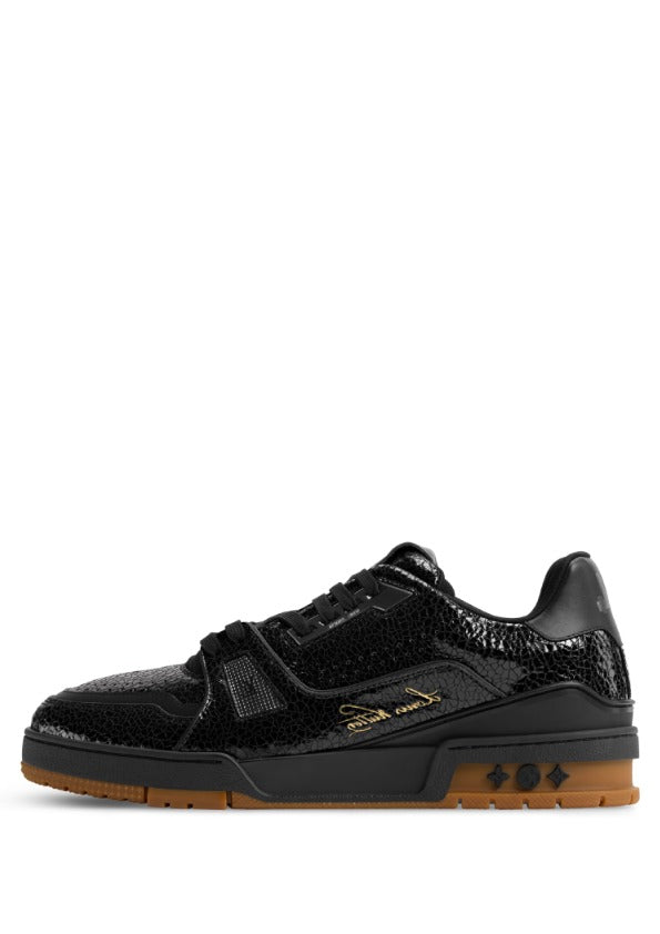 Louiss Vuittonn LV Trainer Leather Black Gum