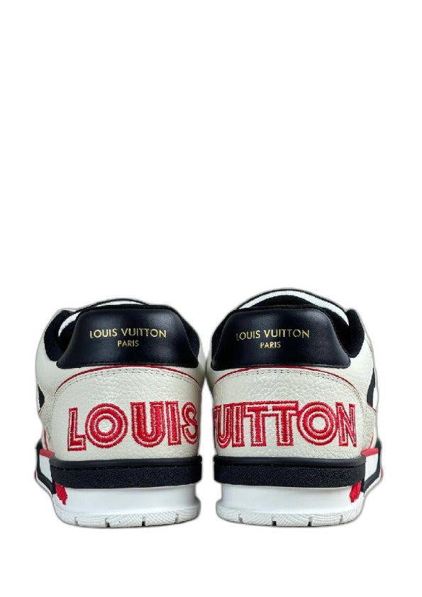 Louiss Vuittionn Trainer Strap Black Red