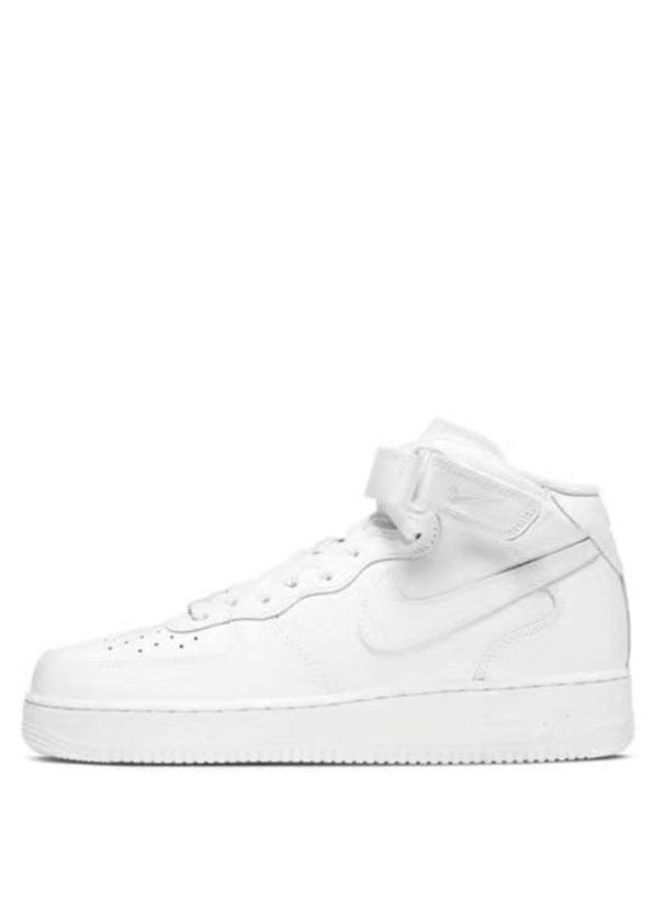 airforce long mid LEATHER WHITE