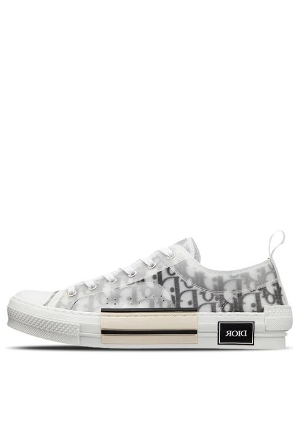 Dior_b23_oblique_low top sneaker white black canvas