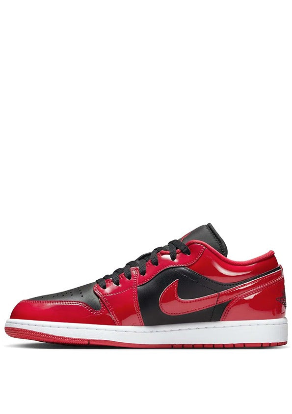 Nikkee Air Jordan 1 Low SE Patent Varsity Red Black 6144