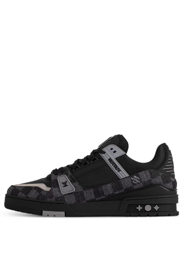 Louiss Vuitton Trainer Black Grey
