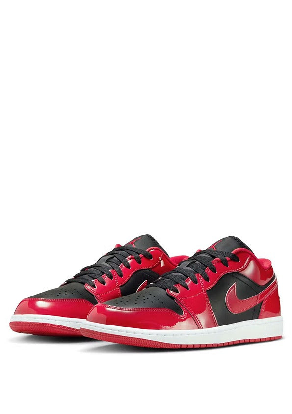 Nikkee Air Jordan 1 Low SE Patent Varsity Red Black 6144