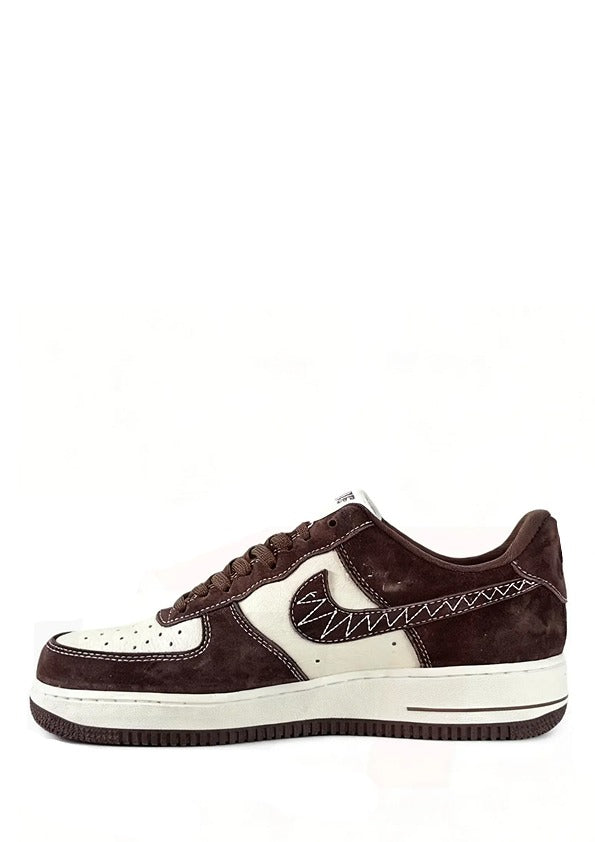 Bape x Nikkee Airforce 1 Beige Brown 1st Leather
