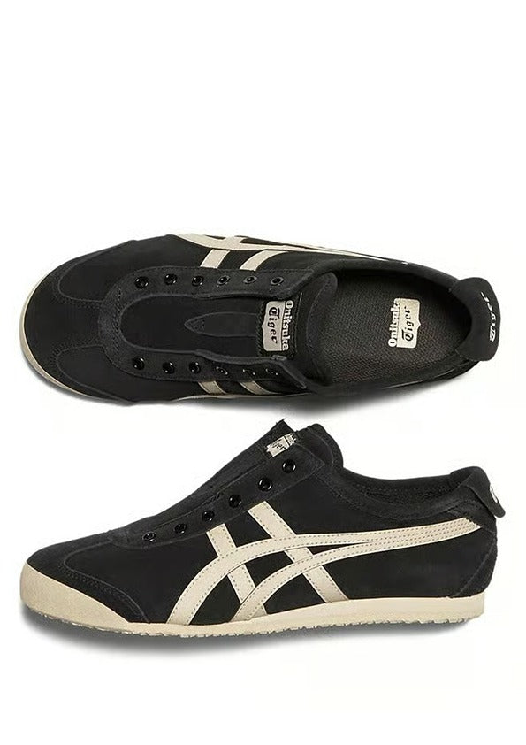 onitsukaa tigerr mexico 66 slip on black putty