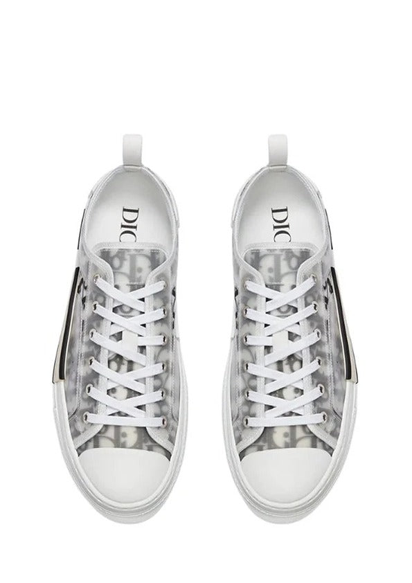 Dior_b23_oblique_low top sneaker white black canvas