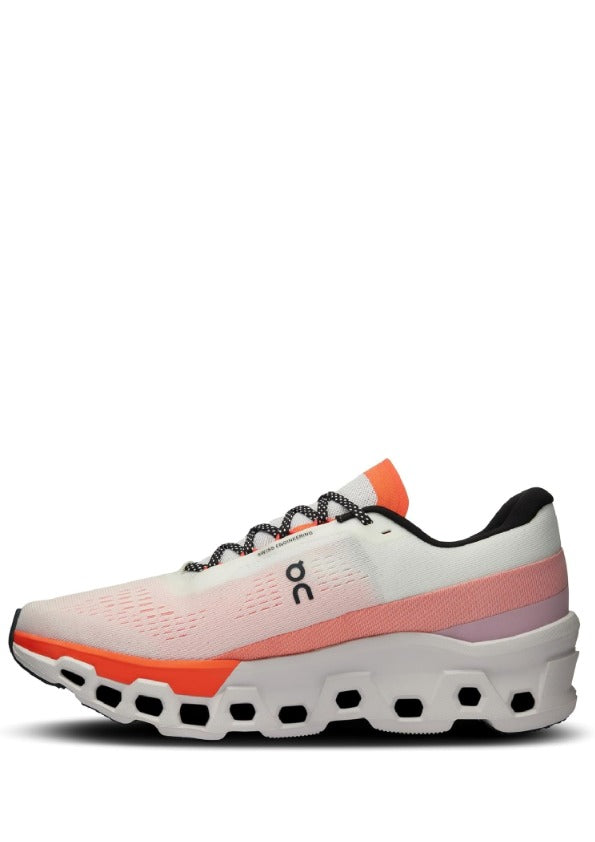 On CloudMonster 2 Undyed Flame White Orange