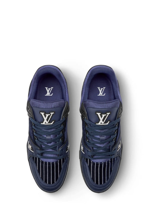 Louiss Vuitton LV Trainer Sneakers Marine Navy Blue 6192