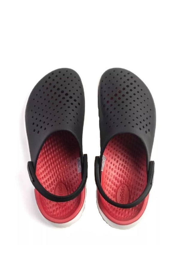 Croc.s inmotion clogs black red