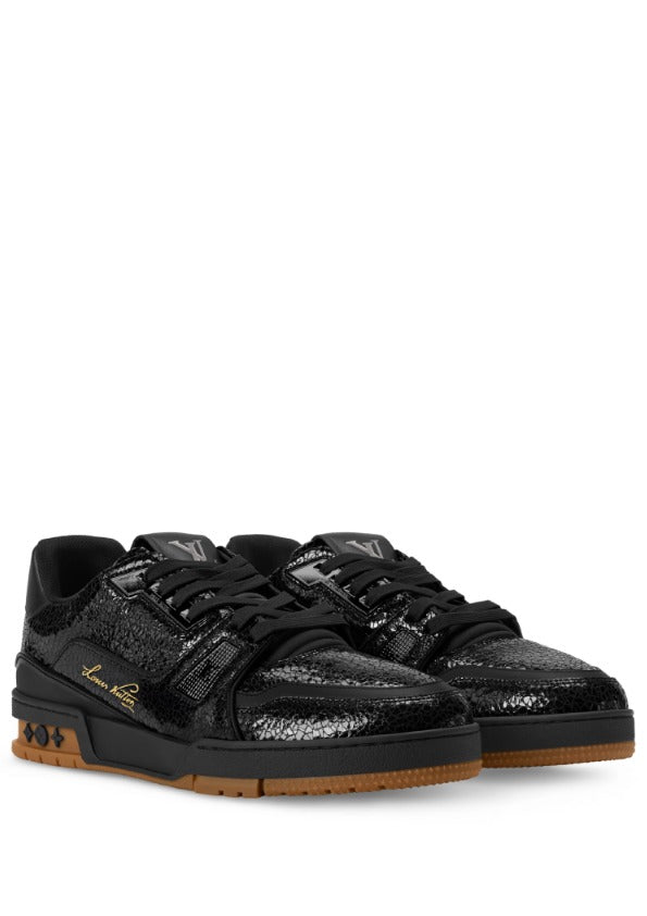 Louiss Vuittonn LV Trainer Leather Black Gum