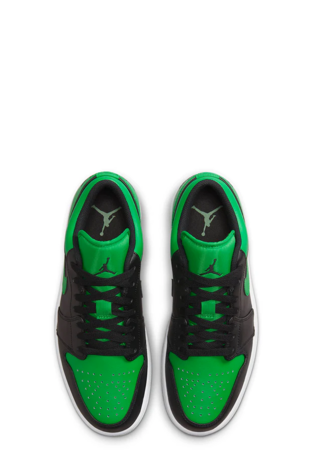 Nikee air jordan 1 low black lucky green sale