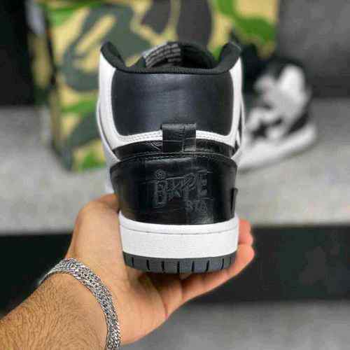A Bathing Ape Bape Sta 93 Hi Black Light Grey Men S