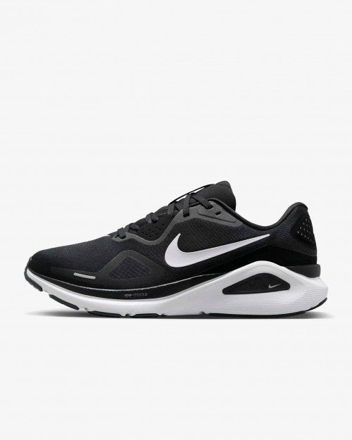 Nikee Running Structure 26 trainers in black and white