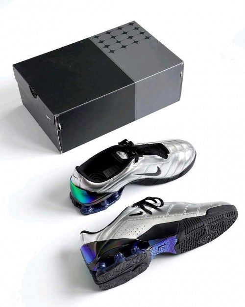 Maha Amsterdam x Nikee Total 90 Secutor Shox Magia Metallic Silver Black Blue