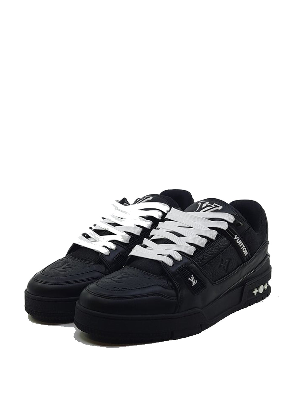 louis vuitton SKATE TRAINER PREMIUM SNEAKERS FULL BLACK