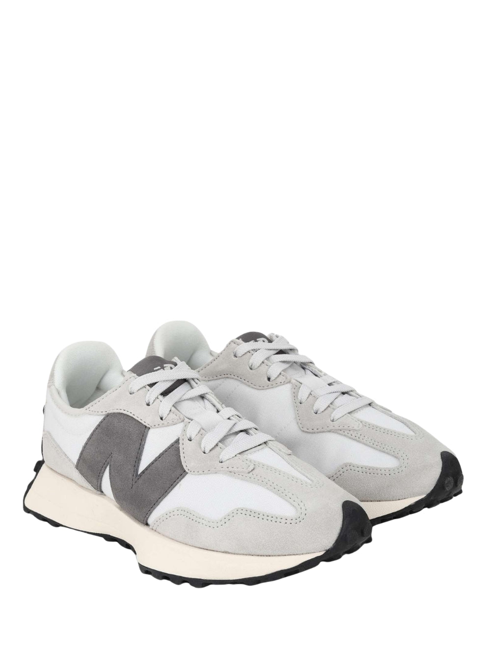 NEWW BALANCE 327 WHITE GREY WITH OG BOX KEYCHAIN for her